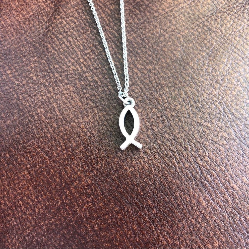 James Avery fish necklace silver